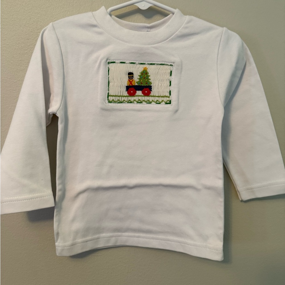 Vive La Fete Christmas Smocked Long Sleeve Shirt